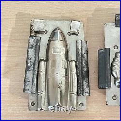 Vintage Astronaut & Spaceship Rocket Ship Chocolate Candy Making Mold Space