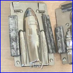 Vintage Astronaut & Spaceship Rocket Ship Chocolate Candy Making Mold Space