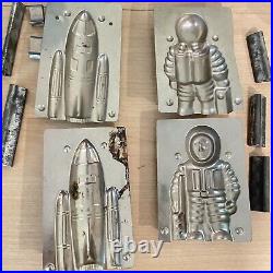 Vintage Astronaut & Spaceship Rocket Ship Chocolate Candy Making Mold Space