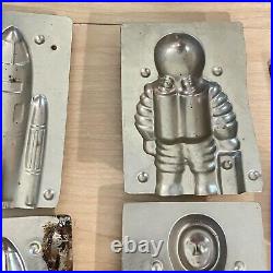 Vintage Astronaut & Spaceship Rocket Ship Chocolate Candy Making Mold Space