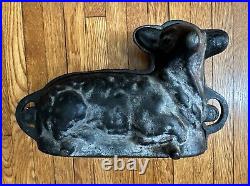 Vintage Cast Iron Lamb Baking Mold Sheep 2 Piece Cake Candy Chocolate Antique