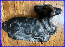 Vintage Cast Iron Lamb Baking Mold Sheep 2 Piece Cake Candy Chocolate Antique