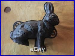 Vintage Cast Iron Rabbit Bunny Cake Chocolate Mold Antique Easter Erie PA 11