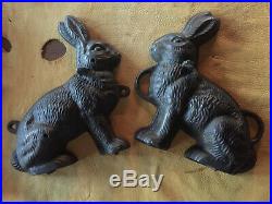Vintage Cast Iron Rabbit Bunny Cake Chocolate Mold Antique Easter Erie PA 11