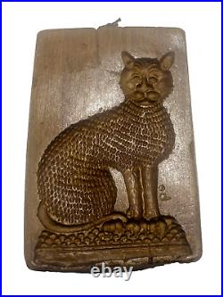 Vintage Cat Switzerland Springerle Gingerbread Sugar Cookie Stamp Press Mold