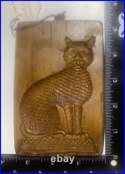 Vintage Cat Switzerland Springerle Gingerbread Sugar Cookie Stamp Press Mold