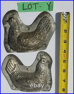 Vintage Chicken Metal Chocolate Mold Anton Reiche Dresden Antique Made Germany