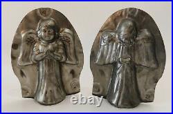 Vintage Child Angel Chocolate Mold, Metal Antique Christmas Easter