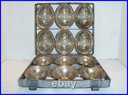 Vintage Chocolate Easter Egg Mold's 6 Egg Mold Spring Flower Pattern