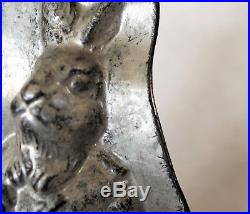 Vintage Chocolate Metal Mold Rabbit ANTON REICHE Old Antique Easter Bunny Molds