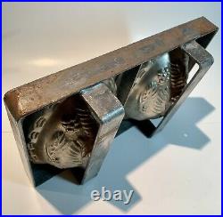 Vintage Chocolate Mold Easter Egg Floral Double-sided Large 7-inch