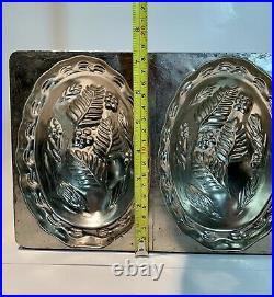 Vintage Chocolate Mold Easter Egg Floral Double-sided Large 7-inch