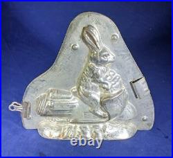 Vintage Chocolate Mold Rabbit on Scooter Made in Germany