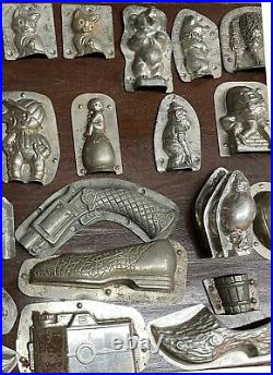 Vintage Chocolate Mold orphans, fronts, backs, bottoms, pieces for flats
