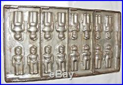 Vintage Dutch Chocolate Mould Bellboys Multiple Mold 16 Front & Back Tilburg