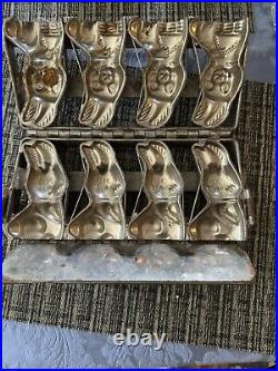 Vintage Easter Bunny Rabbit Chocolate Mold 4 Rabbits See Photos Dimensions