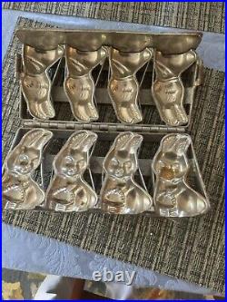 Vintage Easter Bunny Rabbit Chocolate Mold 4 Rabbits See Photos Dimensions