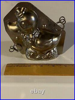 Vintage Easter Duck Girl Bunny Rabbit Jazz Saxophone Band Antique Chocolate Mold