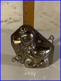 Vintage Easter Duck Girl Bunny Rabbit Jazz Saxophone Band Antique Chocolate Mold