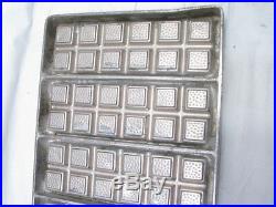 Vintage Filled Chocolate Candy 7-Bar Mold 12 Square Confectioners Tool Tray Pan