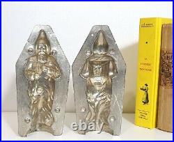 Vintage French chocolate mold Santa Clause with toys Tin mould Christmas