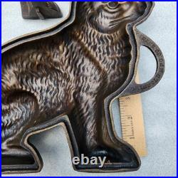 Vintage GRISWOLD Cast Iron Bunny Cake, Butter, Chocolate Mold 2 Pieces 862 & 863