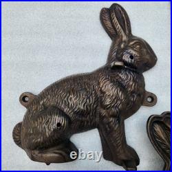 Vintage GRISWOLD Cast Iron Bunny Cake, Butter, Chocolate Mold 2 Pieces 862 & 863