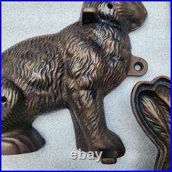 Vintage GRISWOLD Cast Iron Bunny Cake, Butter, Chocolate Mold 2 Pieces 862 & 863