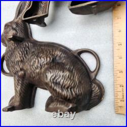 Vintage GRISWOLD Cast Iron Bunny Cake, Butter, Chocolate Mold 2 Pieces 862 & 863