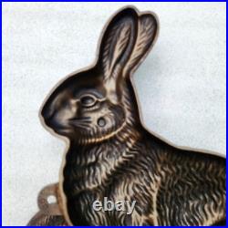 Vintage GRISWOLD Cast Iron Bunny Cake, Butter, Chocolate Mold 2 Pieces 862 & 863