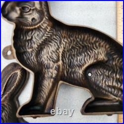 Vintage GRISWOLD Cast Iron Bunny Cake, Butter, Chocolate Mold 2 Pieces 862 & 863
