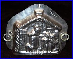 Vintage Hansel & Gretel Metal Chocolate Mold 15374 Halloween Witch Antique #