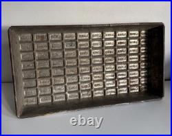 Vintage Hershey's Chocolate Bar Candy Mold 18 x 9 Metal Antique 80 pcs