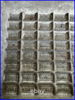 Vintage Hershey's Chocolate Bar Candy Mold 18 x 9 Metal Antique 80 pcs