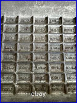 Vintage Hershey's Chocolate Bar Candy Mold 18 x 9 Metal Antique 80 pcs