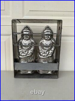 Vintage Hornlein Santa Claus Chocolate Candy Mold Hinged Large RARE Germany