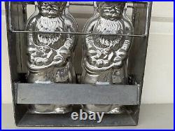 Vintage Hornlein Santa Claus Chocolate Candy Mold Hinged Large RARE Germany