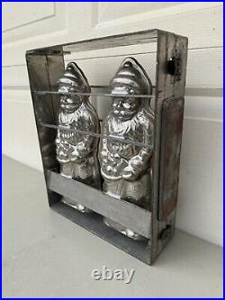 Vintage Hornlein Santa Claus Chocolate Candy Mold Hinged Large RARE Germany