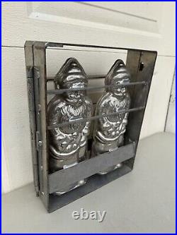 Vintage Hornlein Santa Claus Chocolate Candy Mold Hinged Large RARE Germany