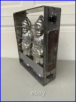 Vintage Hornlein Santa Claus Chocolate Candy Mold Hinged Large RARE Germany