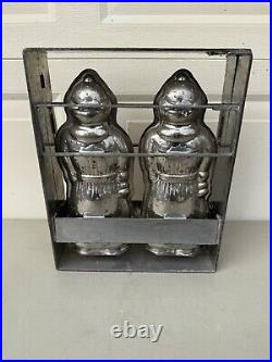 Vintage Hornlein Santa Claus Chocolate Candy Mold Hinged Large RARE Germany