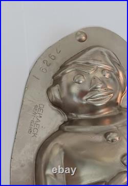 Vintage Large 6 1/4 x 3 1/4 Snowman In Hat & Scarf Chocolate Mold, Dutch Vintage Large 6 1/4 x 3 1/4 Snowman In Hat & Scarf Chocolate Mold, Dutch