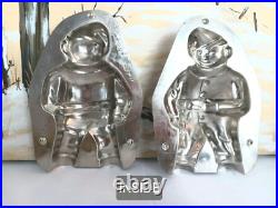 Vintage Large 6 1/4 x 3 1/4 Snowman In Hat & Scarf Chocolate Mold, Dutch Vintage Large 6 1/4 x 3 1/4 Snowman In Hat & Scarf Chocolate Mold, Dutch
