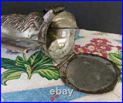 Vintage Large Rabbit Chocolate Mold Basket On Back, 3 Piece, Hinged, C1935 9.5 Vintage Large Rabbit Chocolate Mold Basket On Back, 3 Piece, Hinged, C1935 9.5