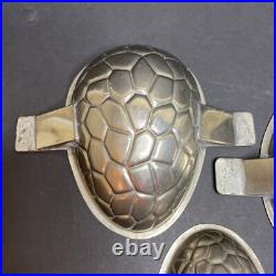 Vintage LeTang France Textured Egg Chocolate Molds Nickel Small Med Lg Set of 4
