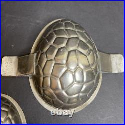 Vintage LeTang France Textured Egg Chocolate Molds Nickel Small Med Lg Set of 4