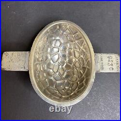 Vintage LeTang France Textured Egg Chocolate Molds Nickel Small Med Lg Set of 4