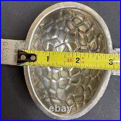 Vintage LeTang France Textured Egg Chocolate Molds Nickel Small Med Lg Set of 4