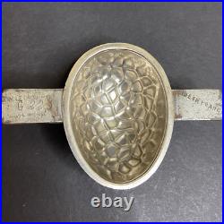 Vintage LeTang France Textured Egg Chocolate Molds Nickel Small Med Lg Set of 4