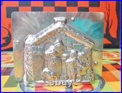 Vintage Metal Chocolate Mold Halloween Hansel & Gretel Witch Cat Vormenfabriek